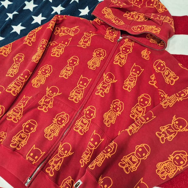 BAPE 베이프 DC코믹스 베트맨 후드 집업 키스에이프