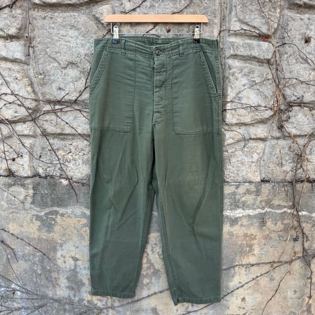 70s 미군 오리지널 og-107 퍼티그 팬츠 36