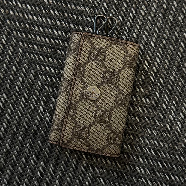 정품) Gucci 구찌 캔버스 링 키케이스