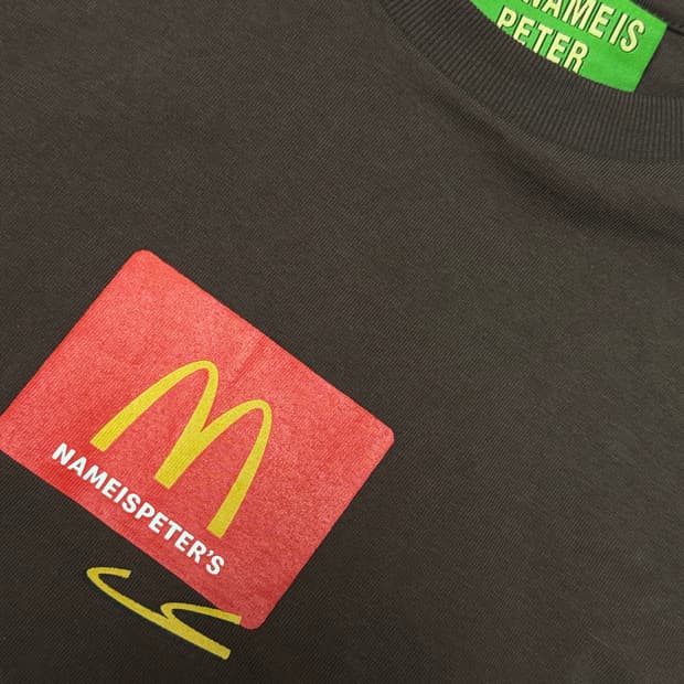 마이네임이즈피터 맥도날드 티셔츠 판매 합니다!