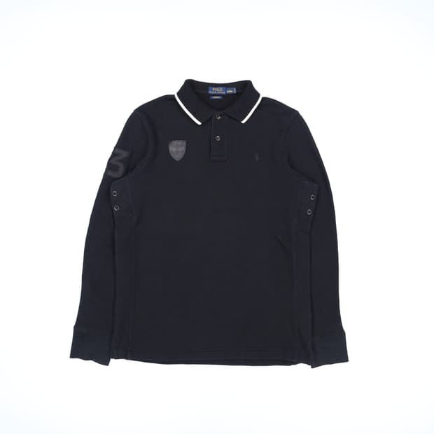 [L] 신형 폴로 랄프로렌 커스텀핏 가죽패치 긴팔 카라티 N7066