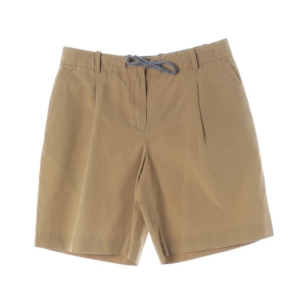 라코스테 여성 핀턱 린넨 블렌드 쇼츠 34