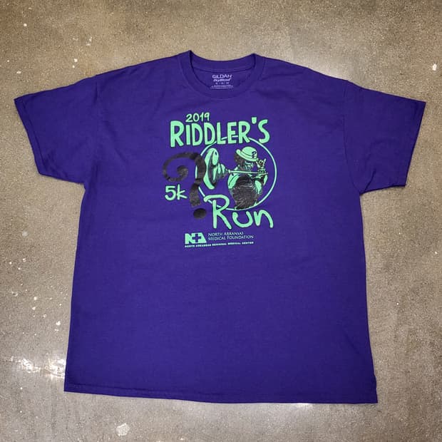 GILDAN Riddler's 5k 런 티셔츠 퍼플