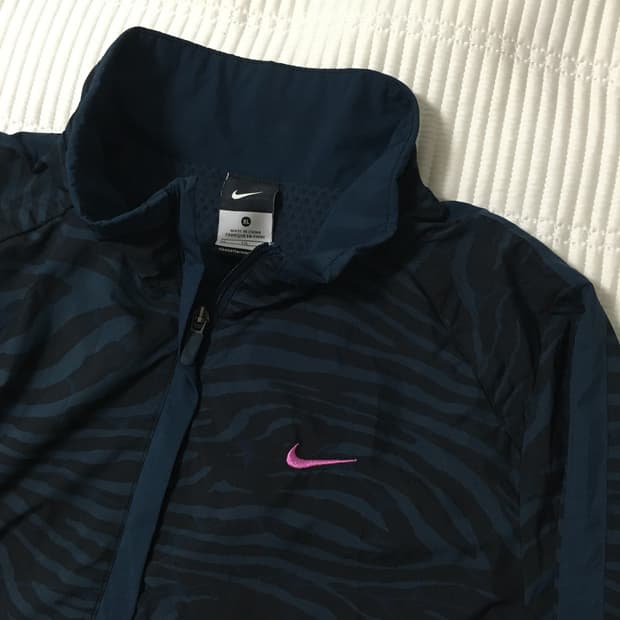 (95) 나이키 희귀 청록 패턴 져지 바람막이 웜업