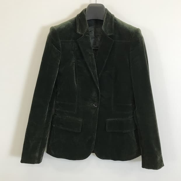 구찌 GUCCI 스웨이드 벨벳자켓 그린 [42사이즈]