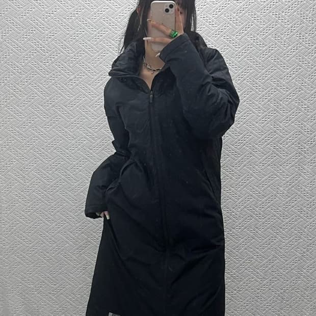 나이키 빈티지 스포티 캐주얼 후드 롱패딩 M C08038