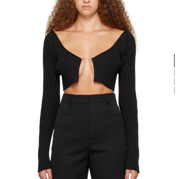 자크뮈스 르 슈슈 라 마이유 프랄루 가디건 블랙