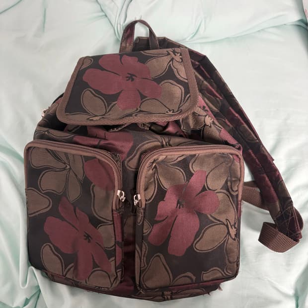 빈티지 꽃무늬 미니 백팩