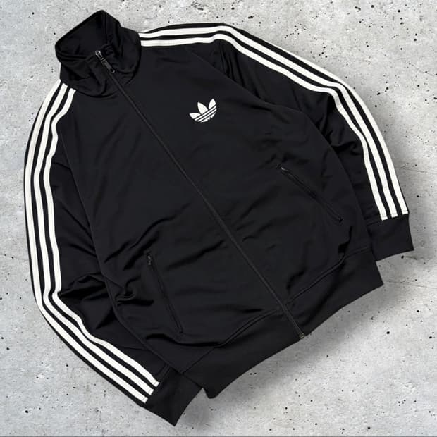 [100] 13s 아디다스 파이어버드 블랙 삼선 트랙탑 B334