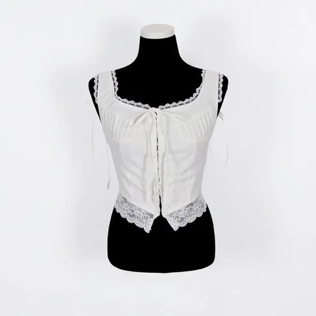 fure lace sleeveless vest