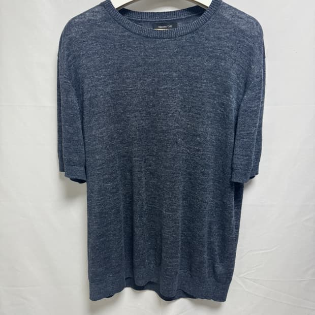 [XL] 마시모두띠 린넨 반팔 니트 ROYAL BLUE