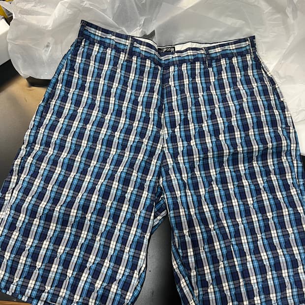 스투시 패치워크 자수 반바지 34