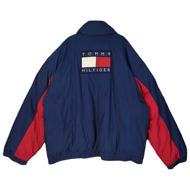 타미힐피거 리버시블 빅플래그 패딩