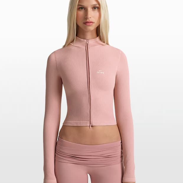 나이키스킴스 크롭 풀집 재킷 S