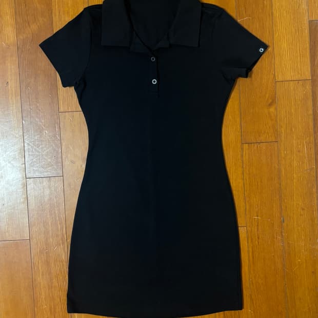 그란데라인 블랙 피케 미니원피스