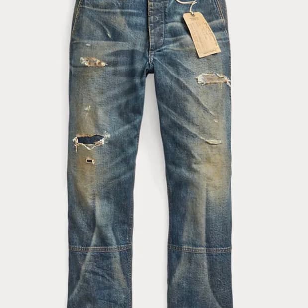 rrl Delvin Distressed Denim 32/30