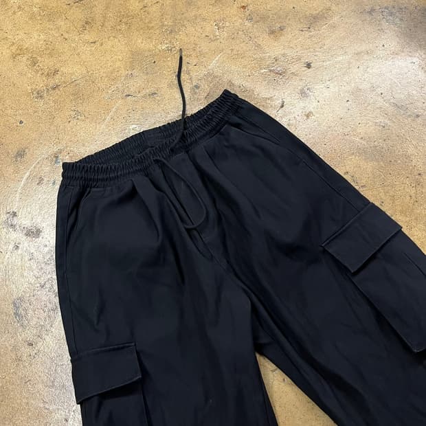 [정품/M] 낫포너드 블랙 카고 조거팬츠 허리밴딩 바지 b16