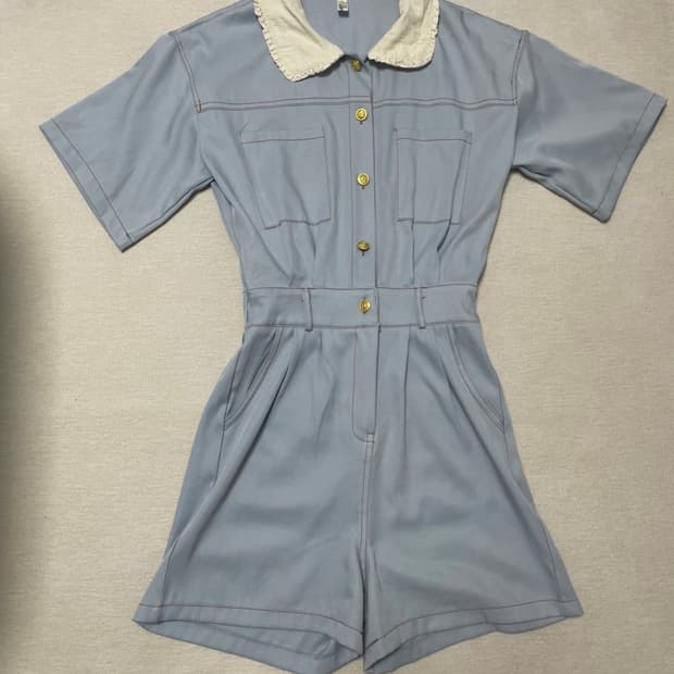 [새제품] 스카이블루 점프수트 free