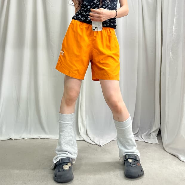Adidas orange firebird shorts