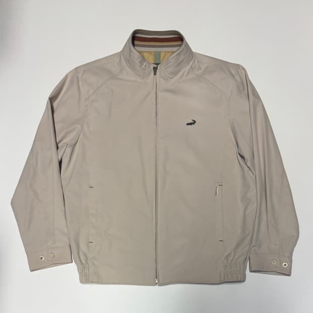 크로커다일 베이지 빈티지 블루종 집업 자켓