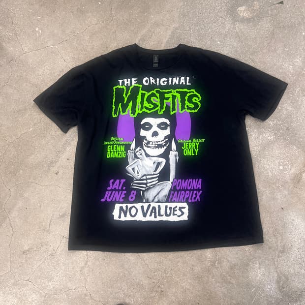 오리지널 Misfits 콘서트 티셔츠