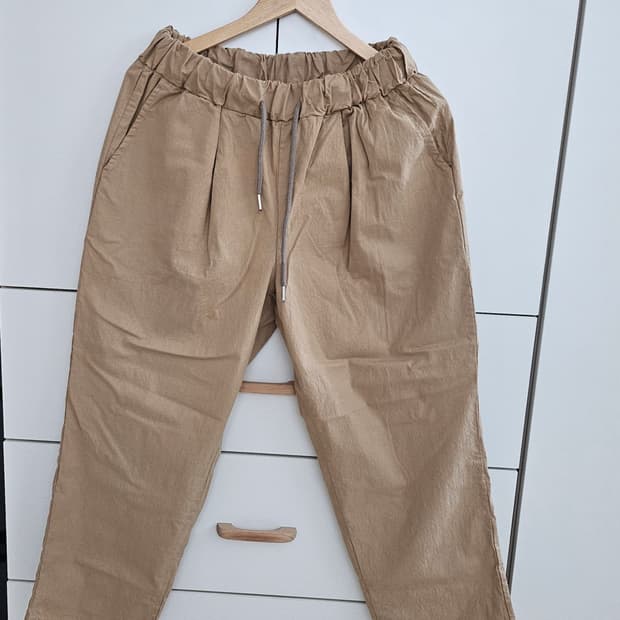 (실착1회) 린넨 배기팬츠 베이지 남여공용