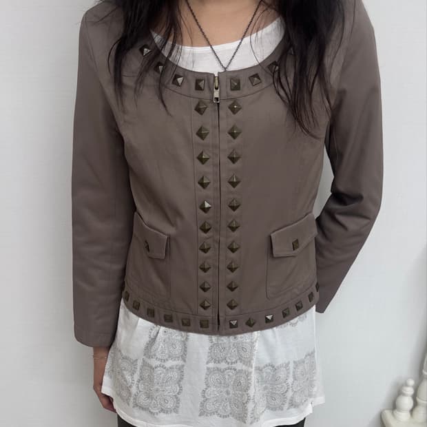rose bud stud jacket