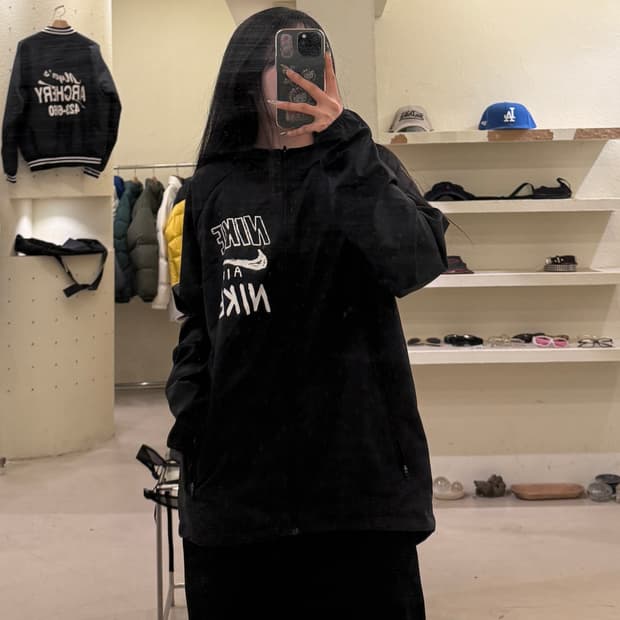 나이키 에어 블랙 러닝 바람막이 U785