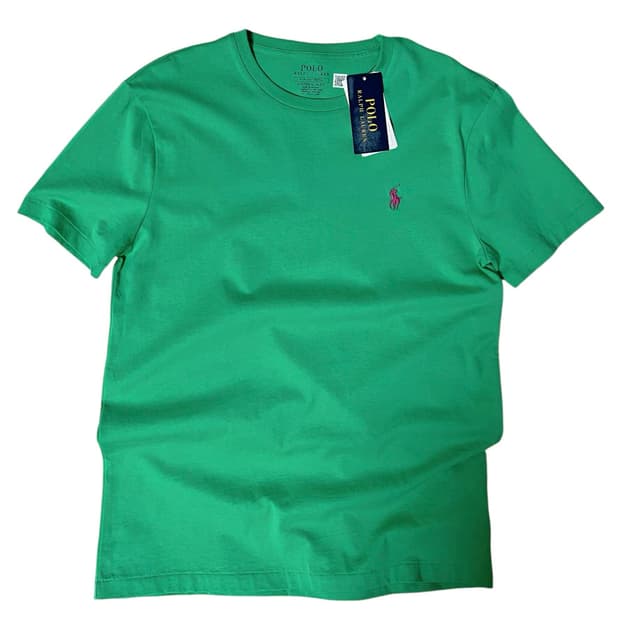 (새상품)폴로 랄프로렌 커스텀 슬림핏 그린 티셔츠 S