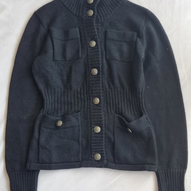 빈티지 갸루 블랙 니트