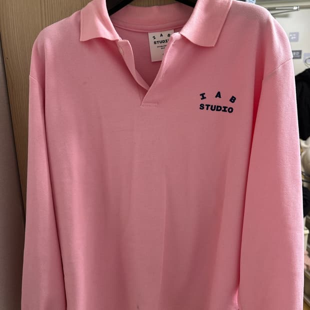 아이앱 스튜디오 피케 롱슬리브 핑크 S
