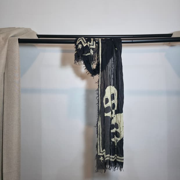 Kapital wabisabi rain skull scarf