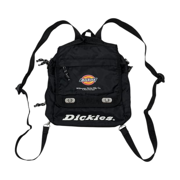 디키즈 빈티지 스펠로고 Y2K 버클 백팩 가방 블랙