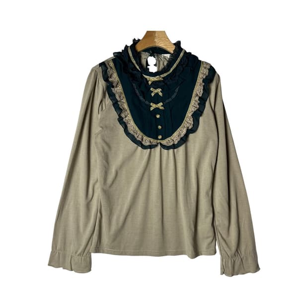 [AXES FEMME] 엑시즈팜 레이스 리본 롱슬리브