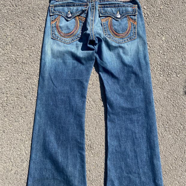 True Religion Rainbow Billy Flaired Jean