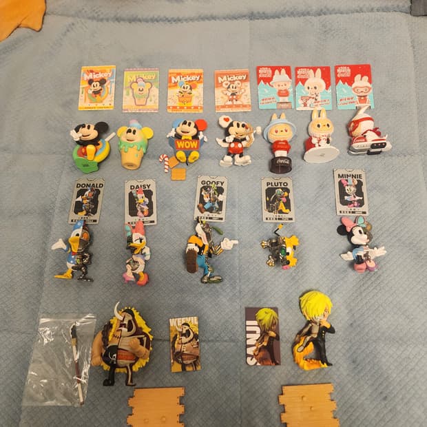 14종 일괄 ) 팝마트 마이티잭스  원피스, 라부부, 미키마우스 
