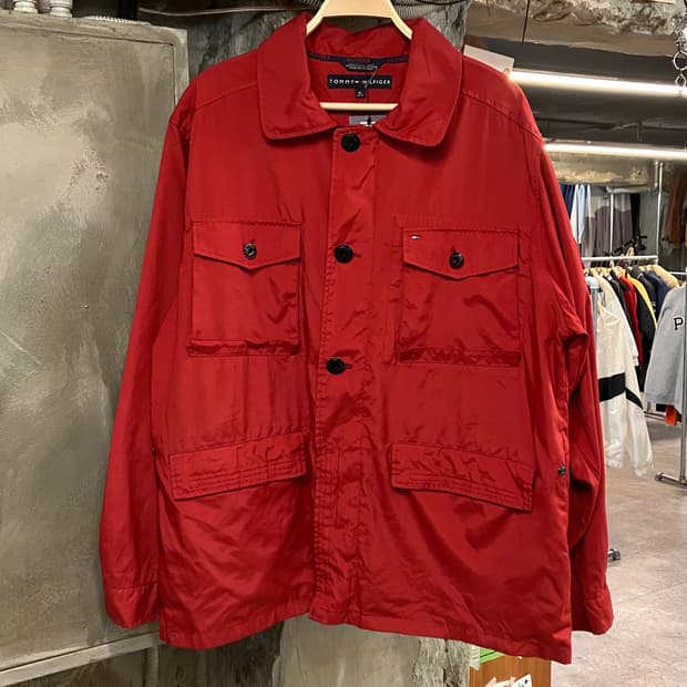 타미힐피거 포켓 자켓 레드 XL  #csz2927