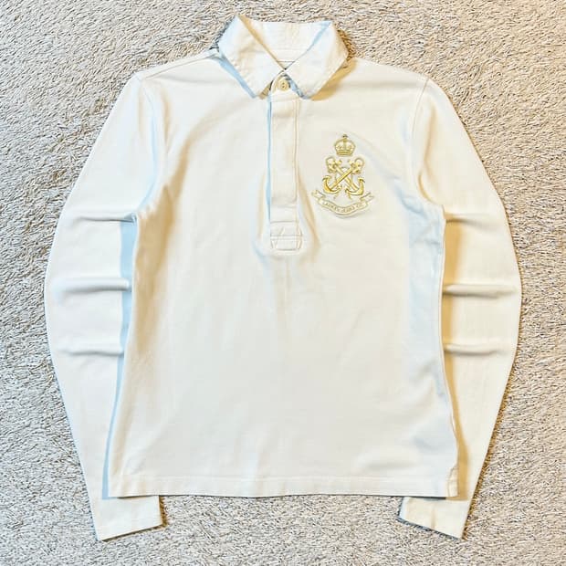 희귀) 로렌 랄프로렌 진스 크레스트 로고 PK 긴팔 카라티