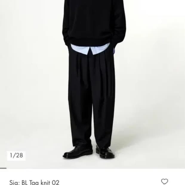 아더에러 Sig BL Tag 니트 블랙 s