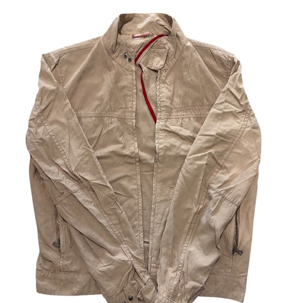 (M) 프라다 스포츠 바이커 코튼 자켓