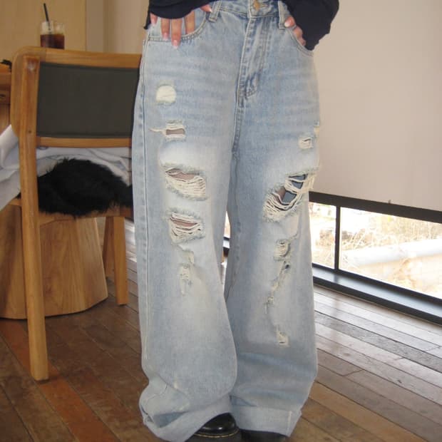 *남서연님착용 아워캐비넷 fight damage pants