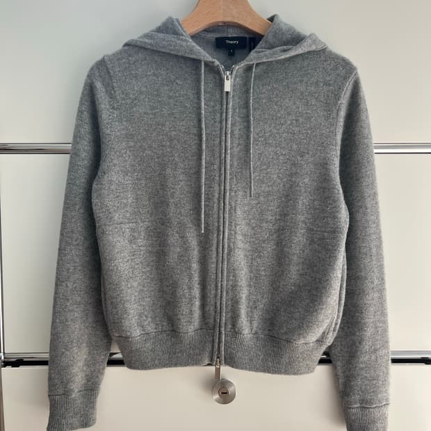 띠어리 캐시미어100 후드집업 가디건