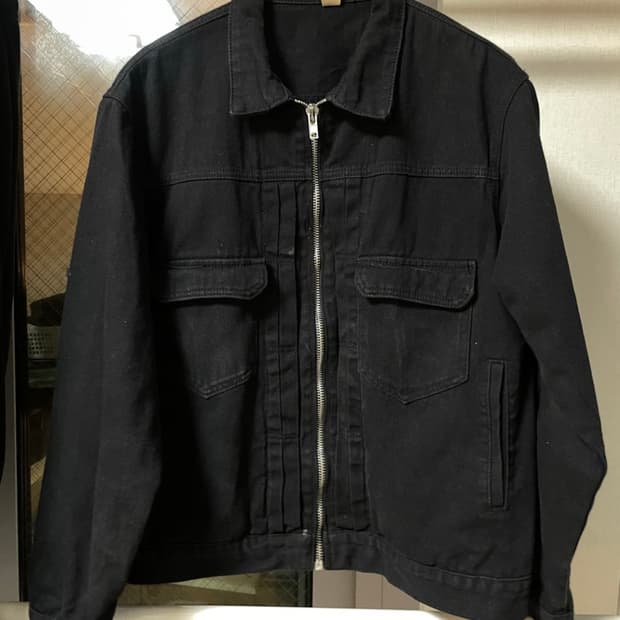 블랙데님지퍼자켓