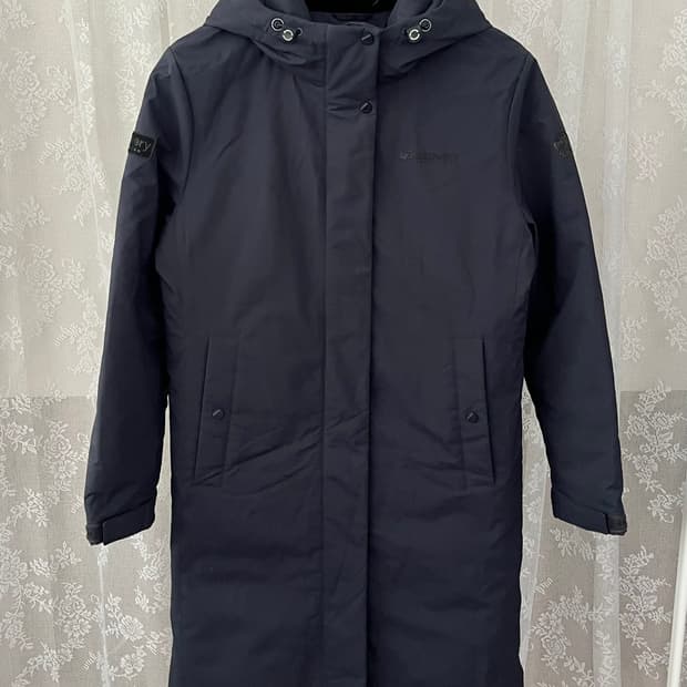 95) 디스커버리 덕다운 롱 코트 패딩 네이비