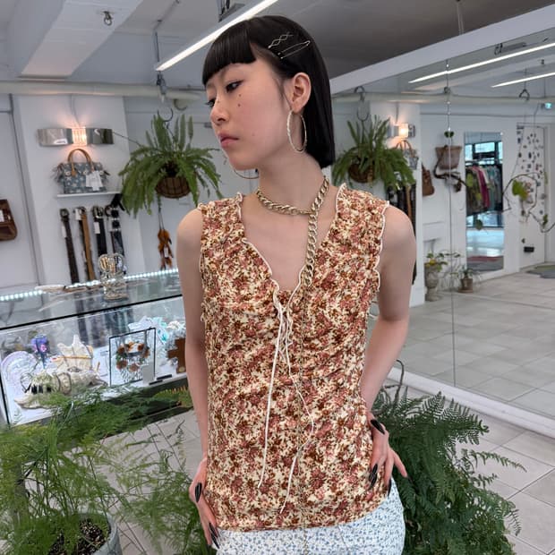 velour floral top