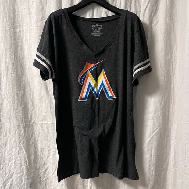 Vintage Miami Marlins V-Neck T-Shirt