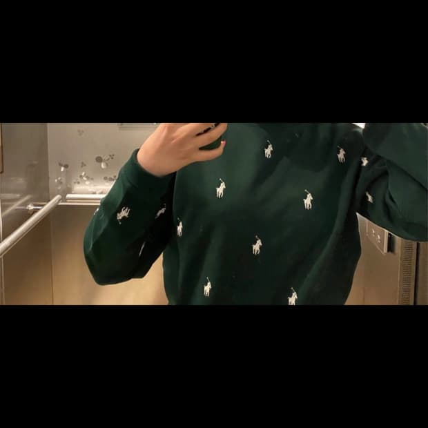 폴로 포니 맨투맨 그린