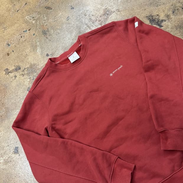 [정품/85] 스노우피크 레드 브라운 맨투맨 티셔츠 b19