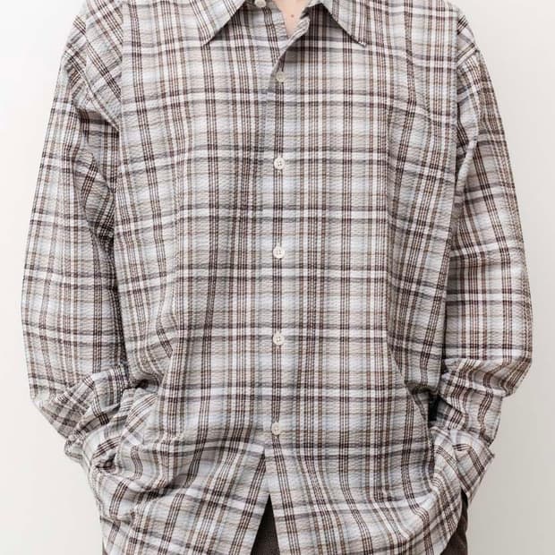 엠에프펜 EXACT SHIRT (TAUPE MINT CHECK)