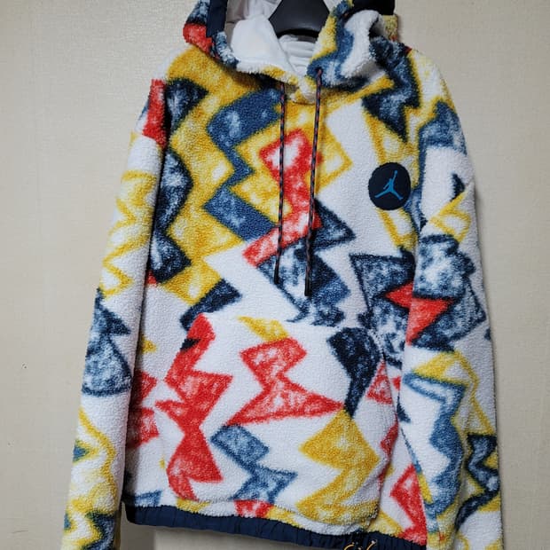 나이키 조던 멀티컬러 후리스 후드티